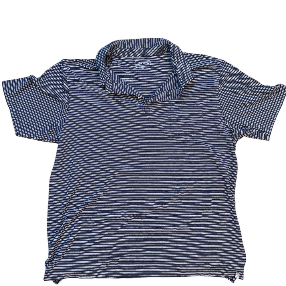 Peter Millar blue stripe polo
